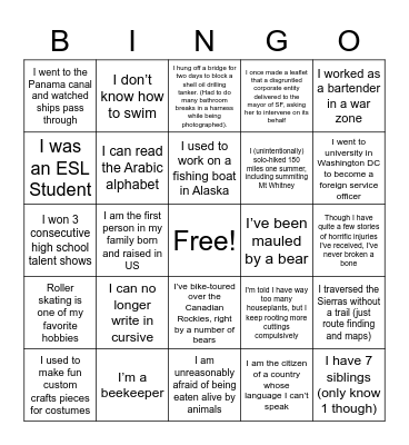 Get-to-Know-You Bingo Card