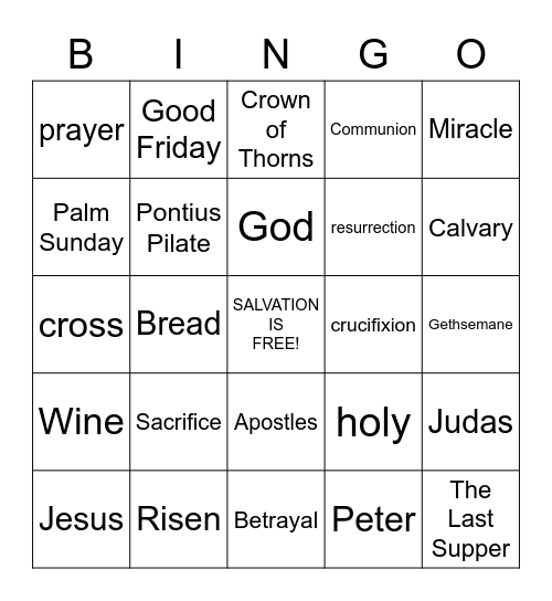 EASTER Bingo Card