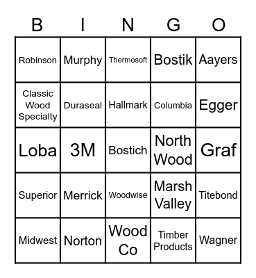 IWP Bingo Card