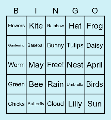 Spring Bingo Card