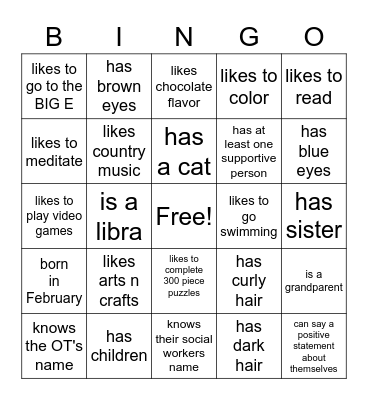 COMMUNICATION BINGO Card