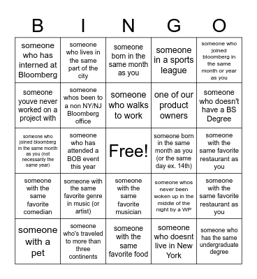 Sales & Marketing Bingo Card