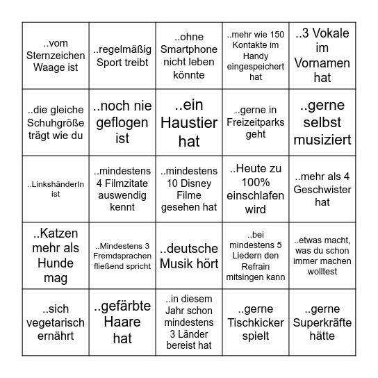 Nachtwache 2023 Bingo Card