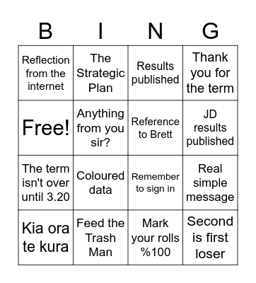 St Paul's Mornings Bingo Card