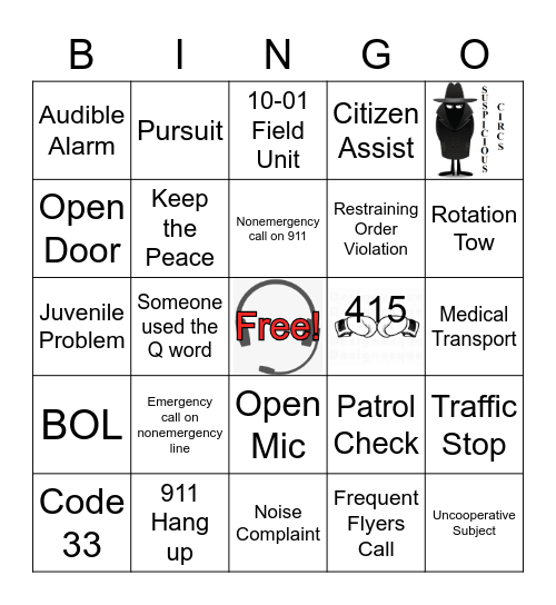 Dispatcher Bingo Card