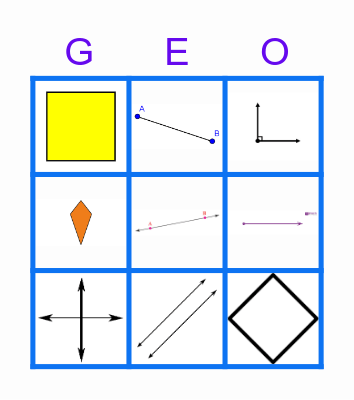 Geometry Vocab Bingo Card