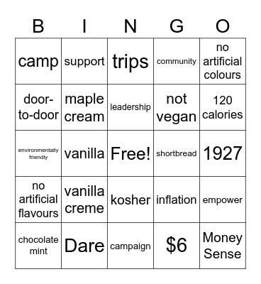 COOKIE BINGO Card