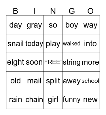 Bingo Card