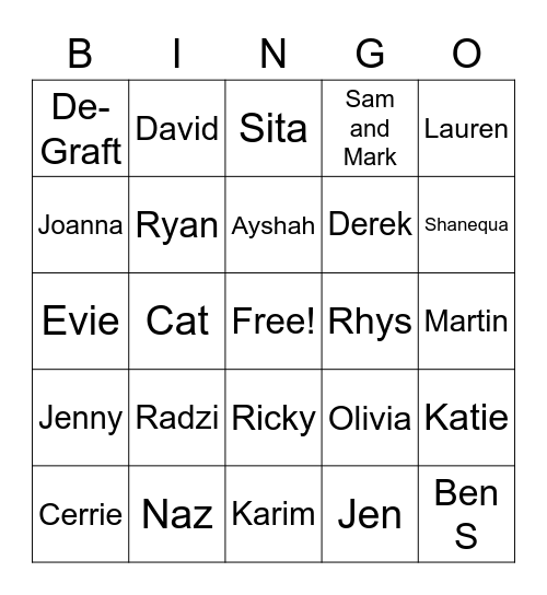 01Mon740 - De'Graft Bingo Card