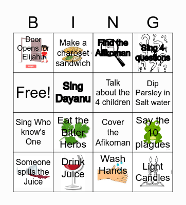 DON'T PASSOVER THIS GAME Bingo Card