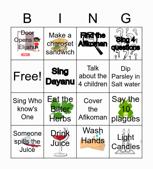 DON'T PASSOVER THIS GAME Bingo Card