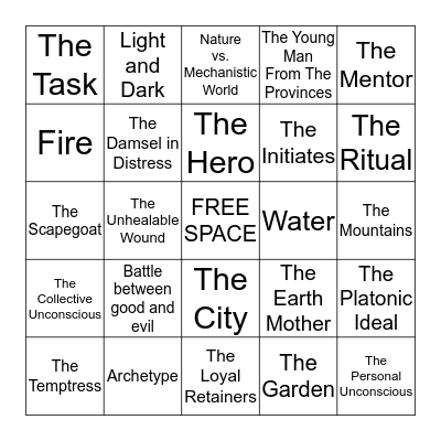 Archetype Bingo! Bingo Card