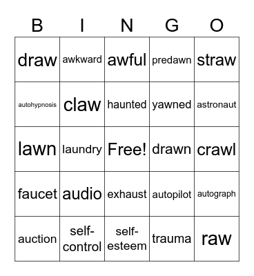 9-7 Bingo Card