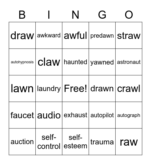 9-7 Bingo Card