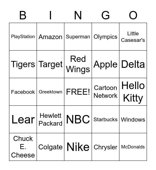 Logo Bingo Card