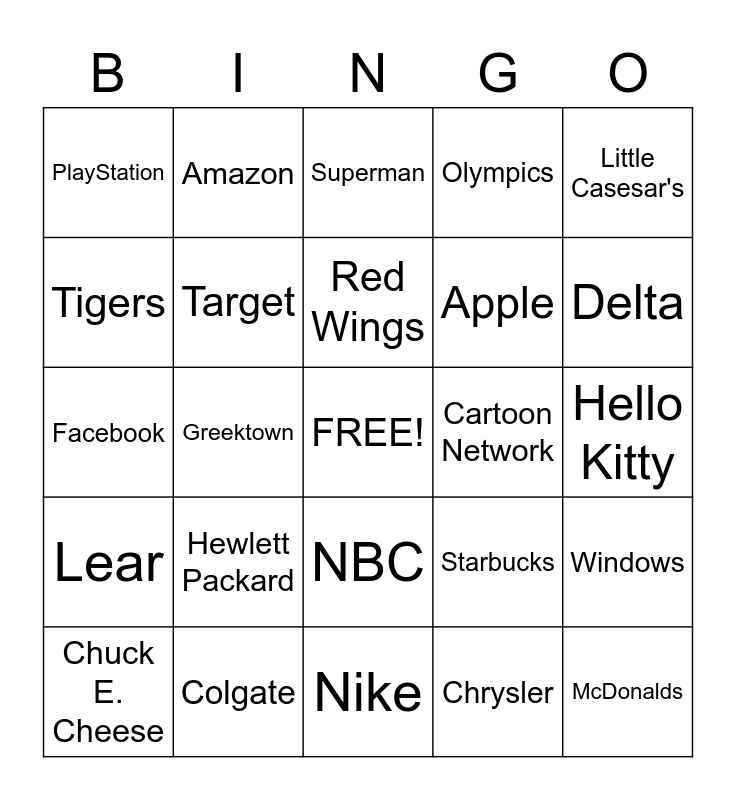 Logo Bingo Card