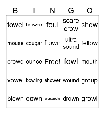 8-9 Bingo Card