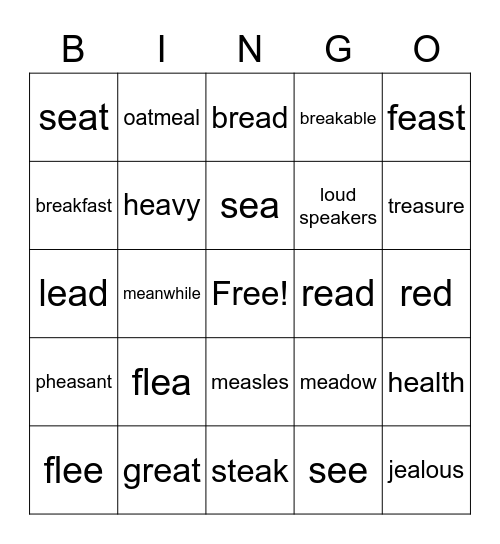 8-10 Bingo Card