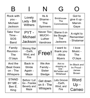 FAMILY BINGO Card