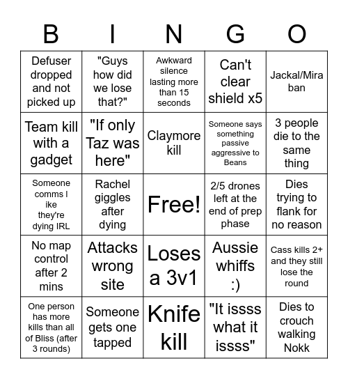 Bliss Bingo R4 Bingo Card