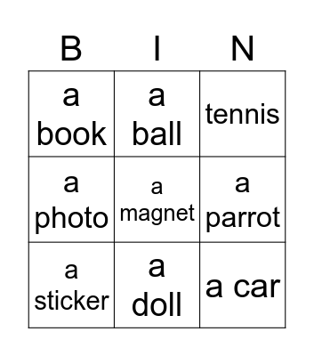 My hobbies Bingo Card