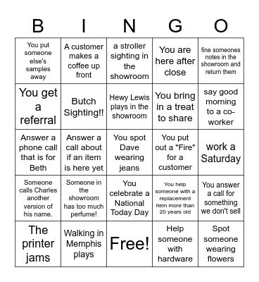 Starline Spring  Bingo Card