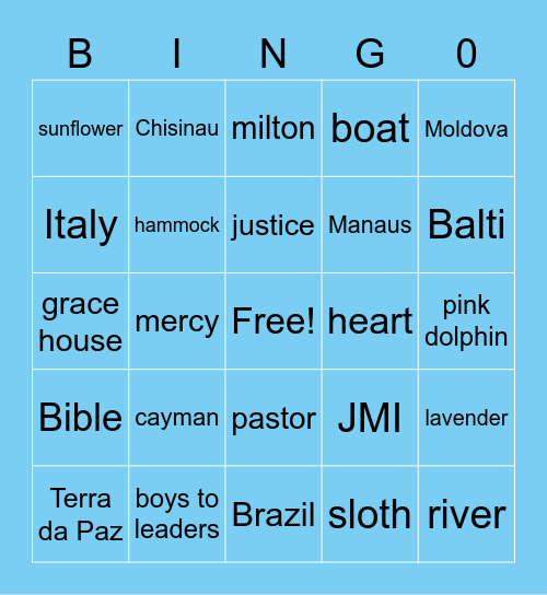 JMI STAFF BINGO Card