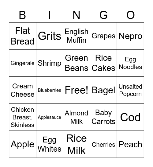 LOW PHOSPHORUS BINGO Card