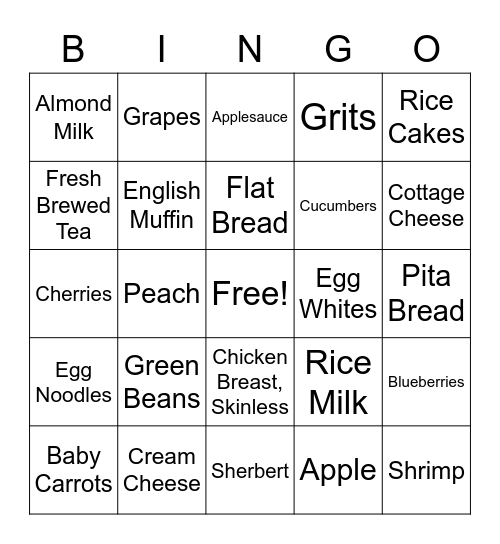 LOW PHOSPHORUS BINGO Card