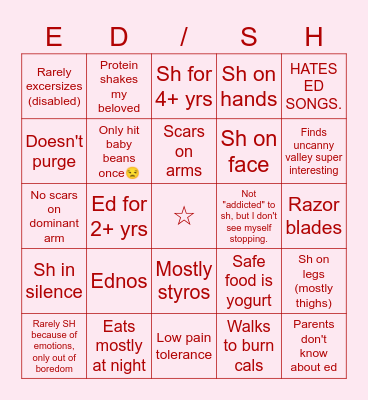 JOHNNY Bingo Card