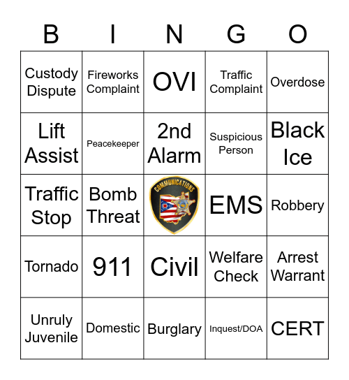 911 Bingo Card