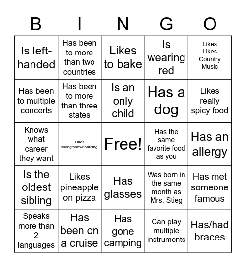 Icebreaker Bingo: Find Someone Who Bingo Card