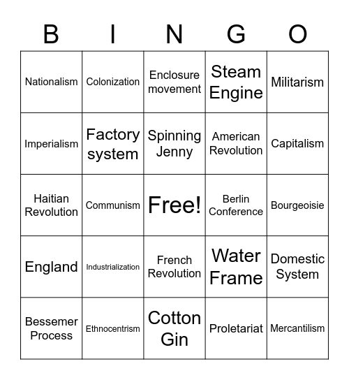 WH2 Bingo Card