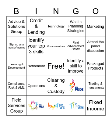 WE: Unlocking Your Potential Event Bingo Card