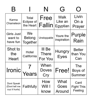 102.1 Bingo Card