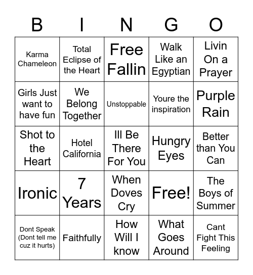 102.1 Bingo Card