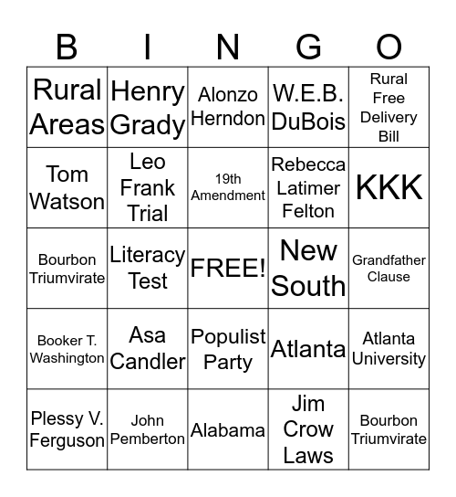 BINGO Card