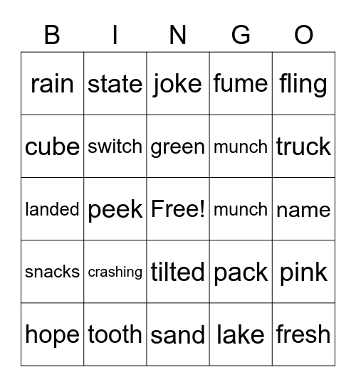 Review Bingo Card