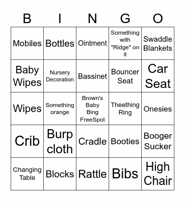 A Little Wild One Baby Shower Bingo Card