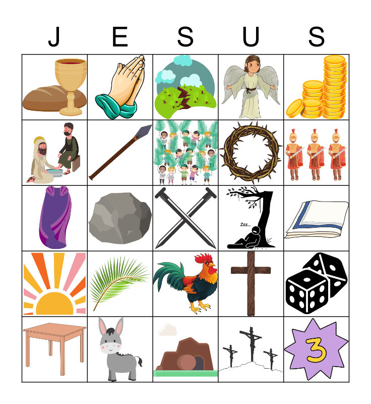 Holy Week Bingo Card