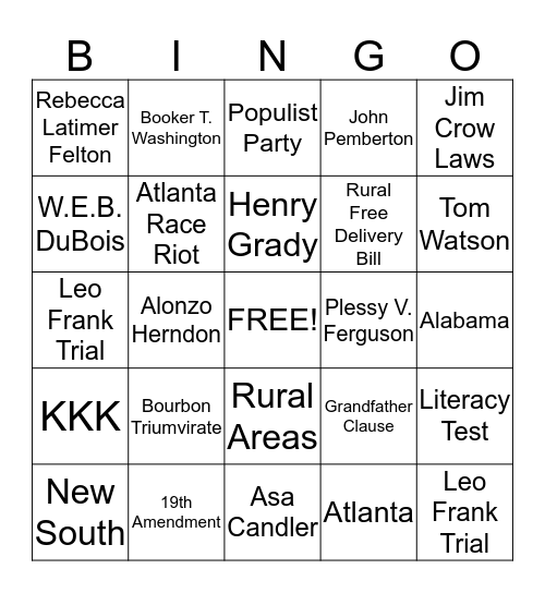 BINGO Card