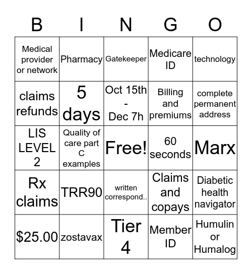 Bingo Card