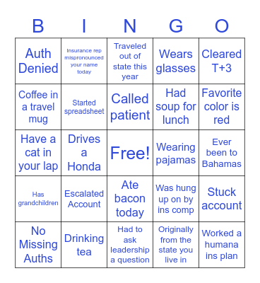 Auth Bingo Card