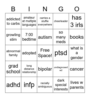 Chikkienuggie Bingo Card