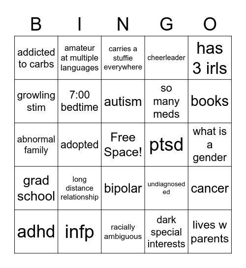 Chikkienuggie Bingo Card