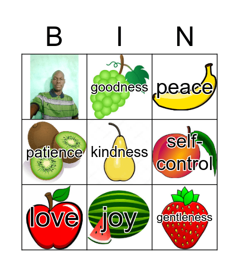 Fruit Bingo Card