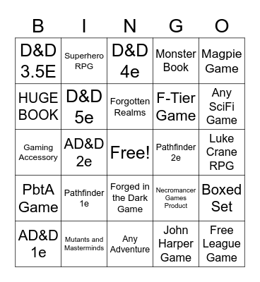 All Books Ranked Bingo! Bingo Card
