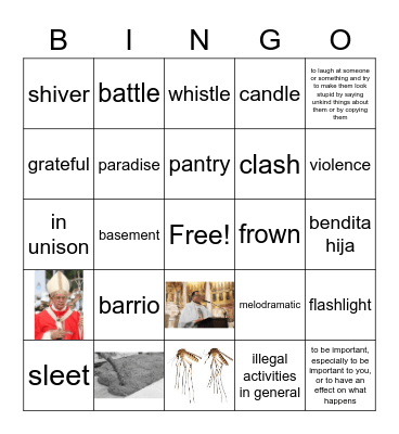 Call Me Maria Bingo Card