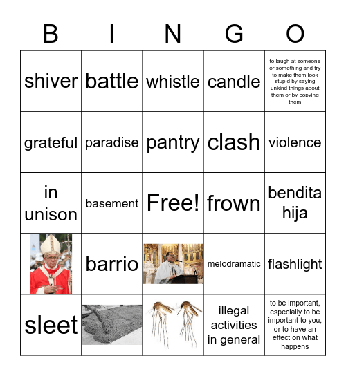 Call Me Maria Bingo Card