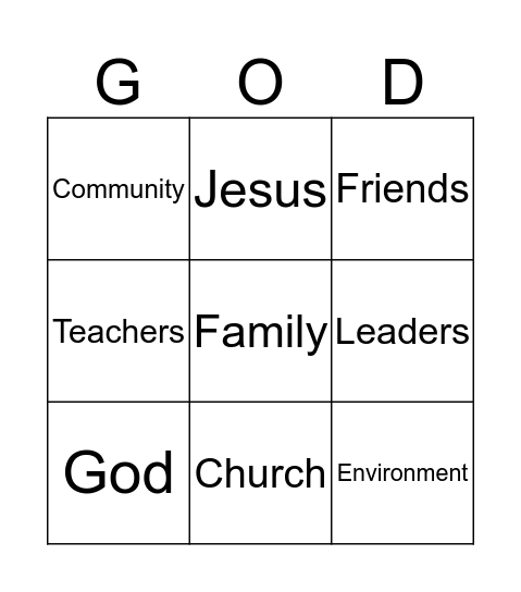 The Boy Teacher Bingo Card